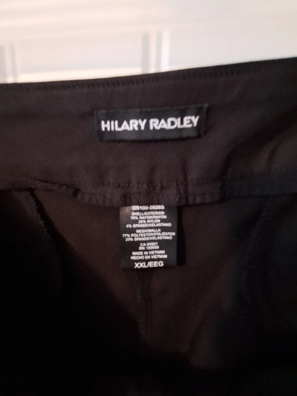 Hilary Radley Black Slim Ponte Slacks - Picture 2 of 2